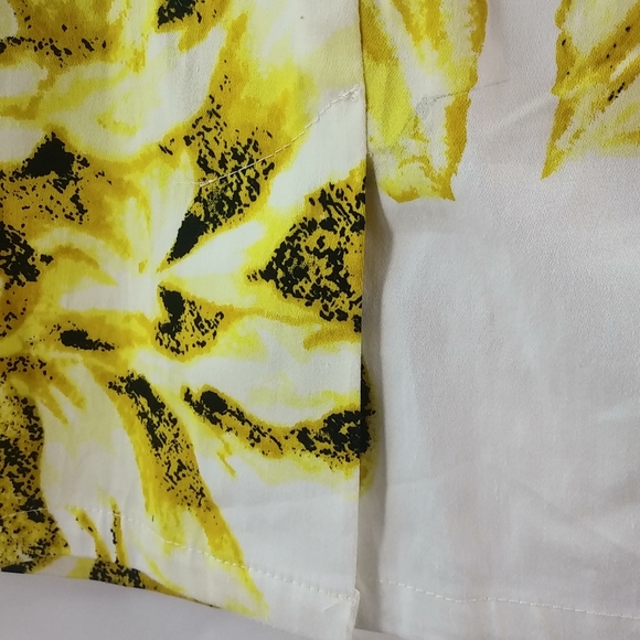 Jonathan Martin 12 Coquette Floral Lime on White Cotton Mini Dress - Picture 6 of 10